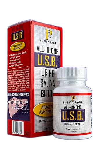 Purity Labs U.S.B. Natural Body Cleanse — Herbal Detox Supplement Bottle